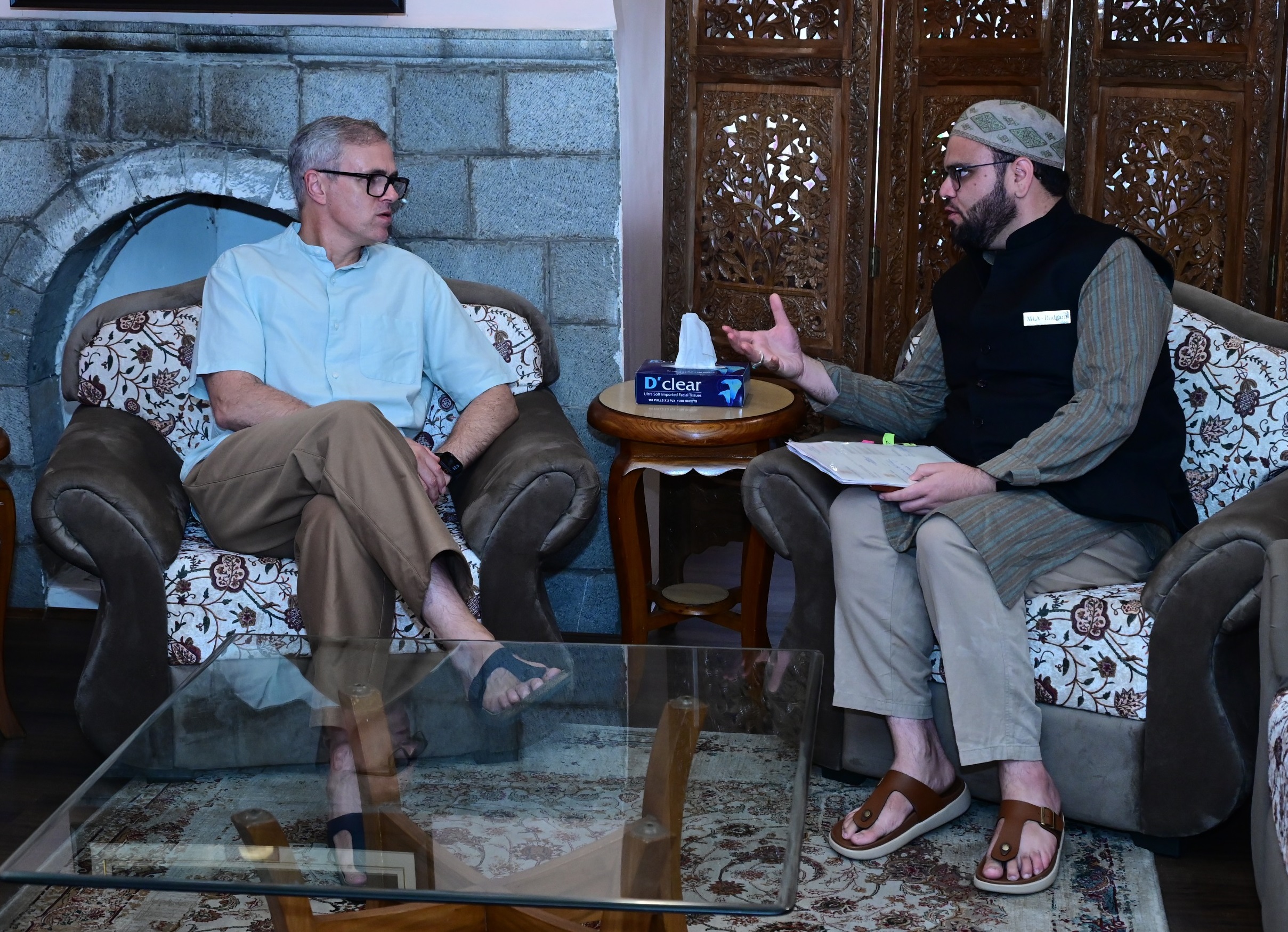 'CM Omar Abdullah meets public representatives, delegations at Raabita'